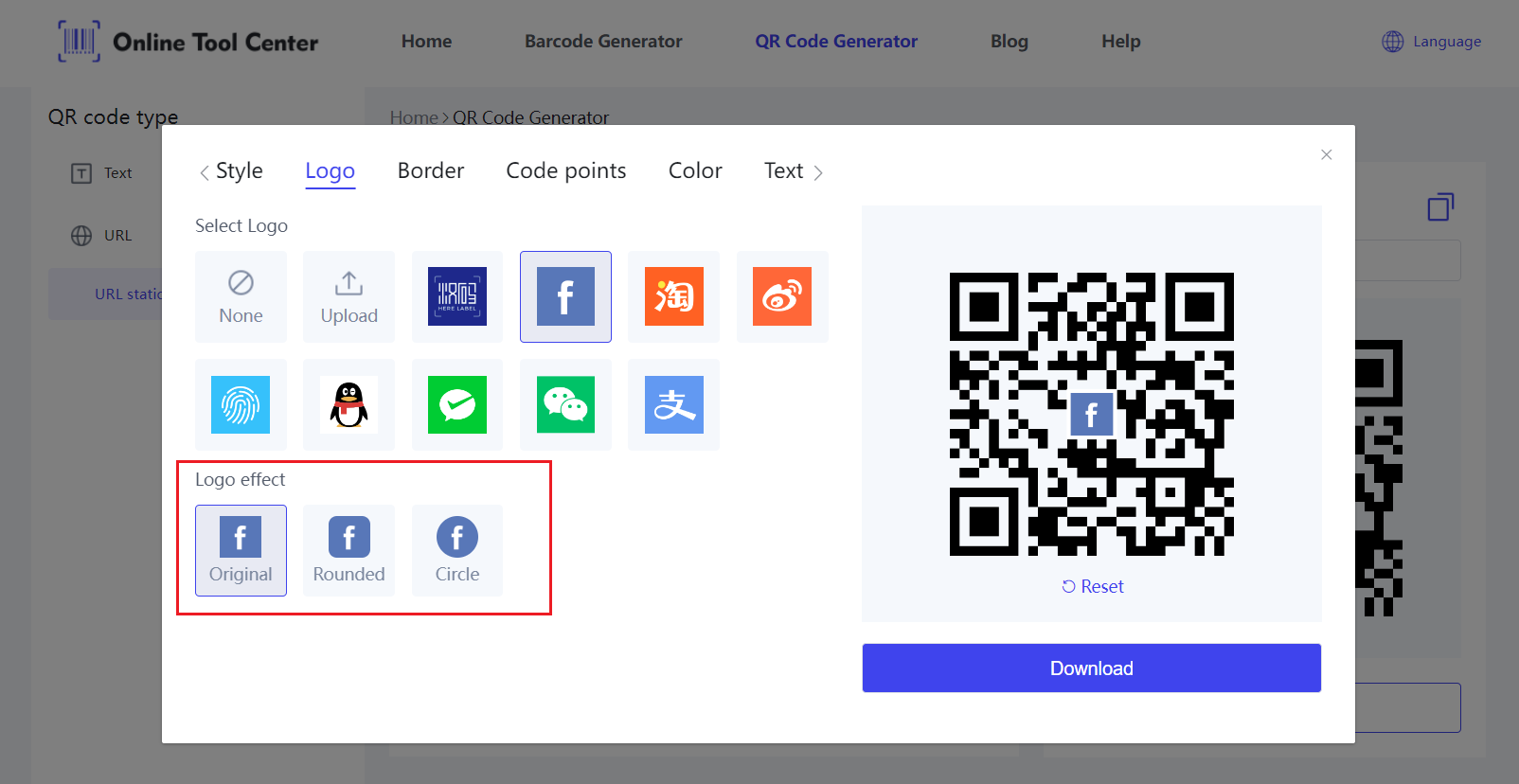 Facebook QR code generator na may logos.png