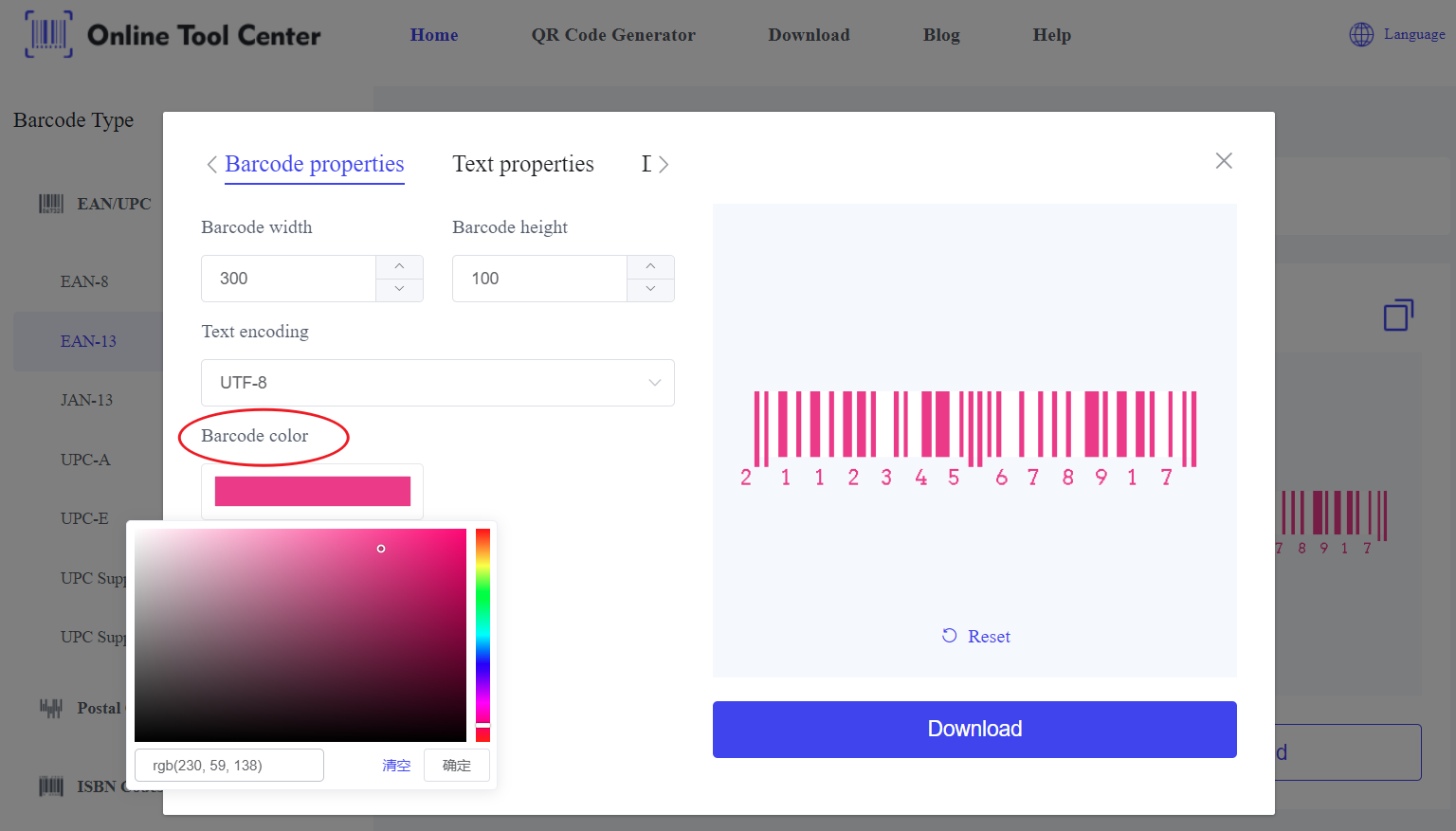 gumawa ng isang kulay rosas na barcode.png