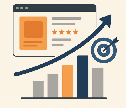 Amazon listing optimisation growth chart