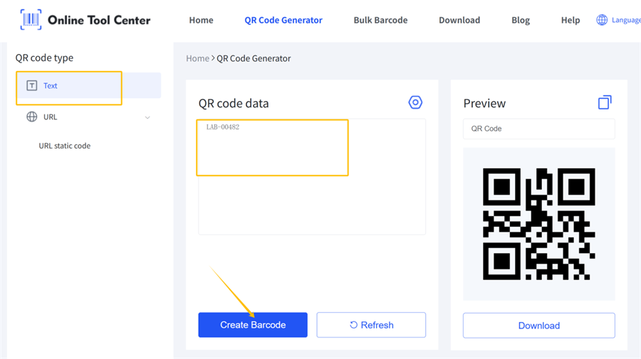 Itago ang Teksto sa QR Code