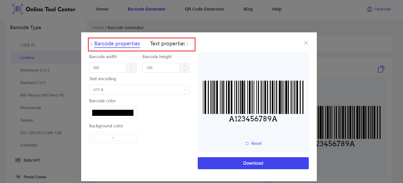 Customize the Codabar Barcode.png