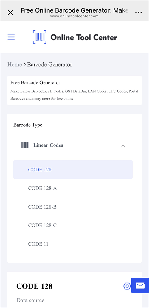 online tool center barcode generator