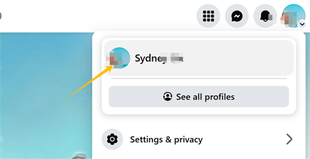 click ang larawan ng profile sa facebook
