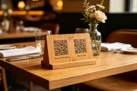 double qr code sa restaurant