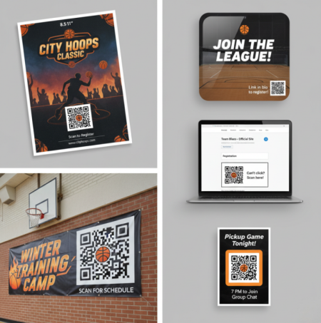 gamit ang mga qr code ng basketball