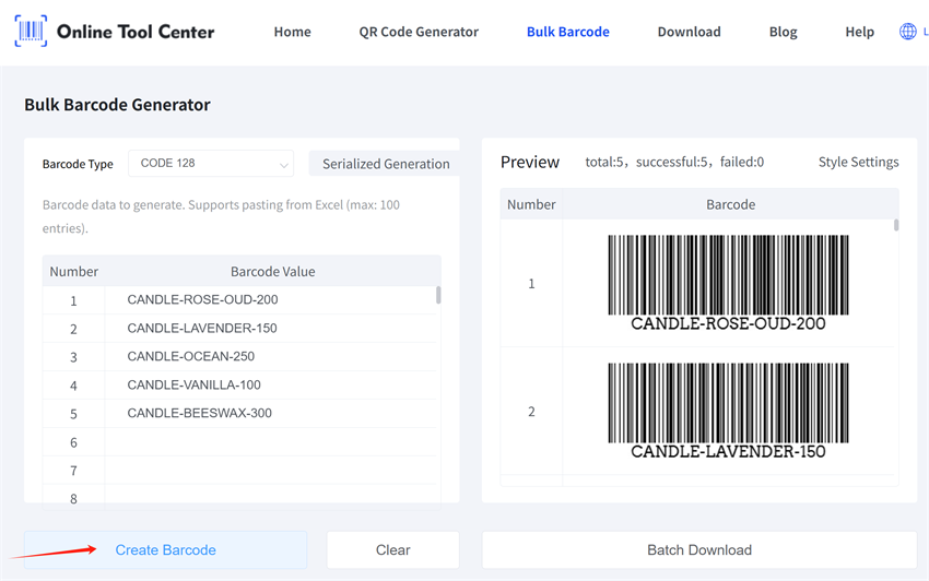 bulk generate soap product barcodes ang bulk ay gumagawa ng mga barcodes ng mga sabon produkto