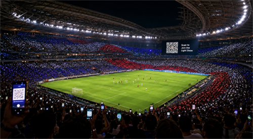 World Cup QR code light show World Cup QR code light show