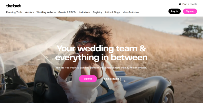 The Knot website Ang website ng Knot