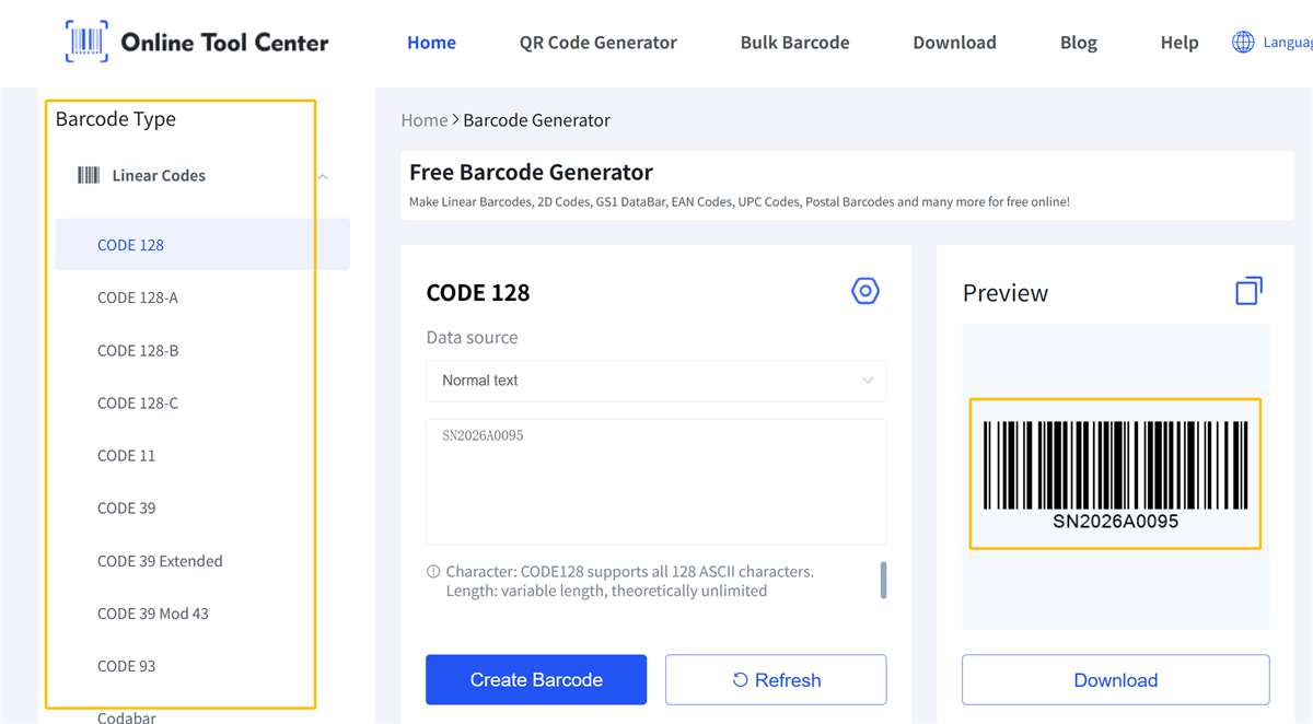 128 barcode
